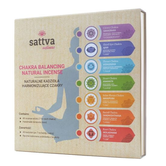 shumee Chakra Balancing Natural Incense prírodné čakrové harmonizujúce kadidlo 49 ks