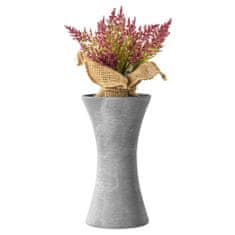 botle Keramická váza na kvety sivá betónová základňa H 22,3 cm D 6 cm Dekoratívna stolová váza presýpacie hodiny kvetinová dekorácia orchidea moderný glamour