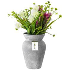 botle Keramická váza na kvety sivá betónová základňa V 19,5 cm D 8 cm Dekoratívna stolová váza malé sudové kvety dekorácia orchidea moderný glamour