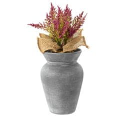 botle Keramická váza na kvety sivá betónová základňa V 19,5 cm D 8 cm Dekoratívna stolová váza malé sudové kvety dekorácia orchidea moderný glamour