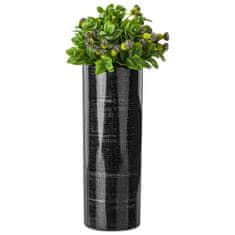 Keramická váza na kvety Čierna strieborná lesklá V 31,5 cm D 11,7 cm Dekoratívna stolová váza Trubicové kvety Dekorácia Orchidea Moderný pôvab