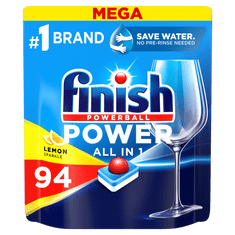 Finish Power All in 1 kapsule do umývačky riadu Lemon Sparkle 94 ks