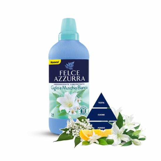 Felce Azzurra Aviváž koncentrát biele pižmo 600 ml 24 praní