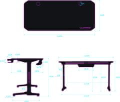 Ultradesk Frag (UDESK-FG-BL), čierny/modrý