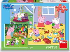 DINO Puzzle Prasiatko Peppa na prázdninách 3x55 dielikov