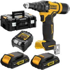 DeWalt 18V 10kN akumulátorová nitovačka pre 2,4-4,8 mm 2x2Ah DCF403D2GT