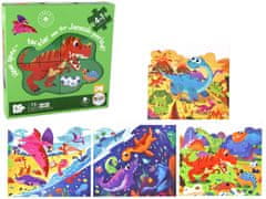 shumee Puzzle Dinosaur World Jigsaw 4 v 1 Dinosaury 4 obrázky 73 dielikov.