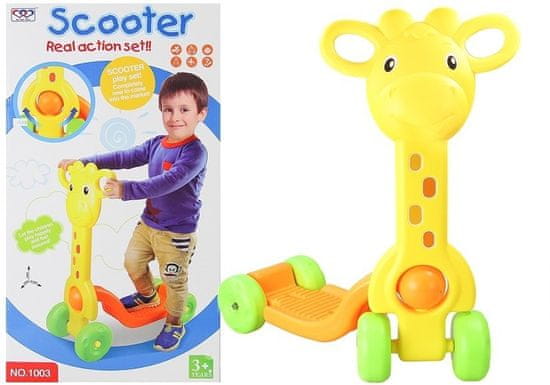 shumee Kolobežka pre deti 4 kolesá Yellow Giraffe