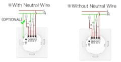 Moes TUYA ZigBee Touch Switch 1bw white #bez N