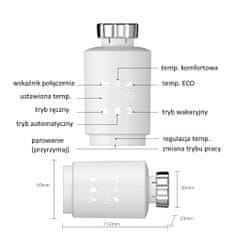 Moes Termostatická hlavica Tuya Zigbee TV02