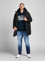 Jack&Jones Plus Pánska mikina JJECORP Regular Fit 12163777 Blue/large print (Veľkosť 3XL)