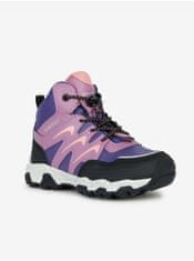 Geox Fialové dievčenské členkové outdoorové topánky Geox Magnetar 30