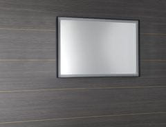 SAPHO SORT LED podsvietené zrkadlo 100x70cm, matná čierna ST100 - Sapho