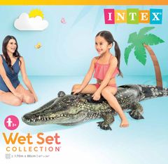 Intex  Nafukovací realistický krokodíl s rukoväťami 170 x 86 cm