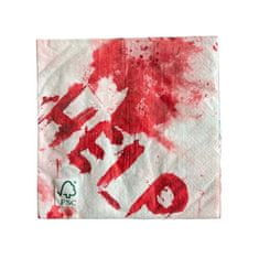 Párty servítky krvavé odtlačky - Halloween - 33 x 33 cm - 20 ks
