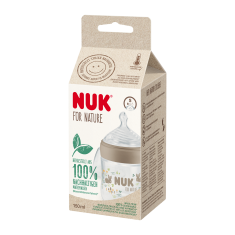 Nuk for Nature fľaša s kontrolou teploty 150 ml hnedá