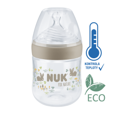 Nuk for Nature fľaša s kontrolou teploty 150 ml hnedá