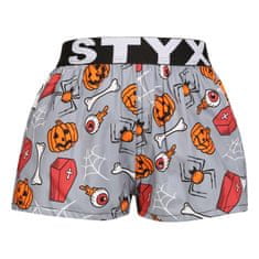 Styx Detské trenky art športová guma Halloween rakvy (BJ1752) - veľkosť 6-8 let