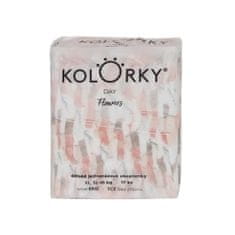 KOLORKY DAY Plienky jednorazové eko, kvety XL (12-16 kg) 17 ks