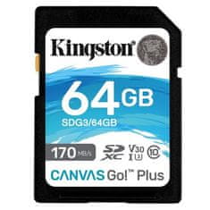 Kingston Pamäťová karta Micro SDXC Canvas Go! Plus 64GB UHS-I U3 SDCG3/64GBSP