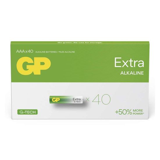 GP Alkalická batéria GP Extra LR03 (AAA), fólia, 40 ks