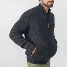 Fjällräven Övik Zip Cardigan Knit M, tmavo sivá, s