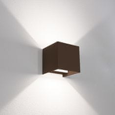 Century CENTURY Vonkajšie nástenné LED svietidlo up/down QUADRATO corten 10W 2700/4000/6500K IP65