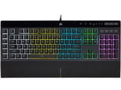 Corsair K55 RGB PRO/Drôtová USB/US-Layout/Čierna