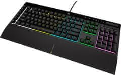 Corsair K55 RGB PRO/Drôtová USB/US-Layout/Čierna