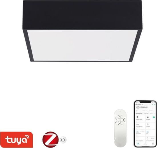 Immax NEO CANTO SLIM Smart stropní svítidlo 28x28cm 22W 1610lm černé Zigbee 3.0, TUYA