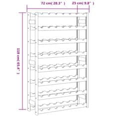 Vidaxl Stojan na víno na 56 fliaš čierny masívna borovica