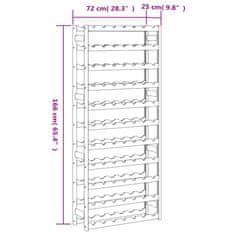 Vidaxl Stojan na víno na 77 fliaš hnedý masívna borovica