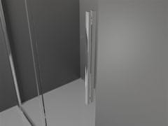 Mexen Velar, posuvné dvere do otvoru typ Walk-In 140 cm, 8mm číre sklo, chrómová, 871-140-000-03-01