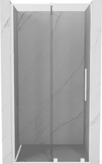 Mexen Velar, posuvné dvere do otvoru 75x200 cm, 8mm číre sklo, biely profil, 871-075-000-01-20
