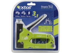 Extol Craft Pištoľ sponkovacie 3funkční, 4-14mm/tl. 1,2mm