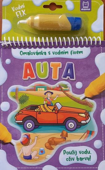 Autá - Omaľovánka s vodnou fixkou