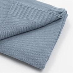 NEW BABY Bambusová pletená deka 100x80 cm modrá