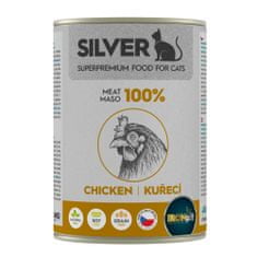 IRONpet Silver Cat Kuracie 100% mäsa, konzerva 400 g