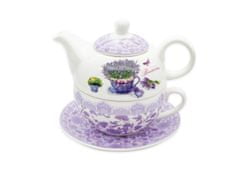 Kanvica porcelán 450ml + hrnček 350ml LEVANDUĽA