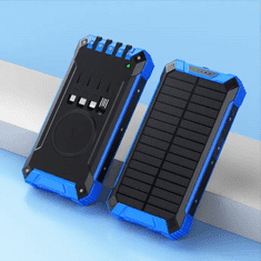 BOT BOT Solárna power banka SP5 1 panel 20000mAh s káblami, modrá