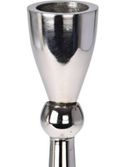 ModernHome Strieborný hliníkový svietnik Glam 30 cm