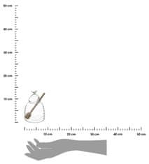 ModernHome Sklenená nádoba na med Roble s lyžičkou