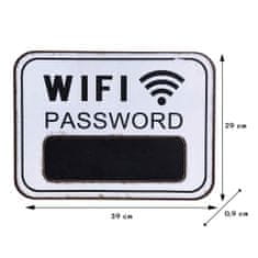 ModernHome Biela nástenná tabuľa s heslom Wifi