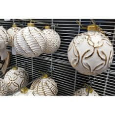 ModernHome Gule na vianočný stromček biele a zlaté 12 ks