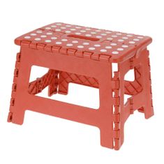 ModernHome Nekĺzavá skladacia stolička červená