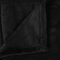 ModernHome Plyšová deka 180x230 cm čierna