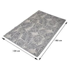 ModernHome Podlahová rohožka sivé listy 120x180 cm