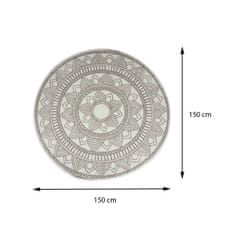 ModernHome Podlahová rohož Mandala sivá 150 cm