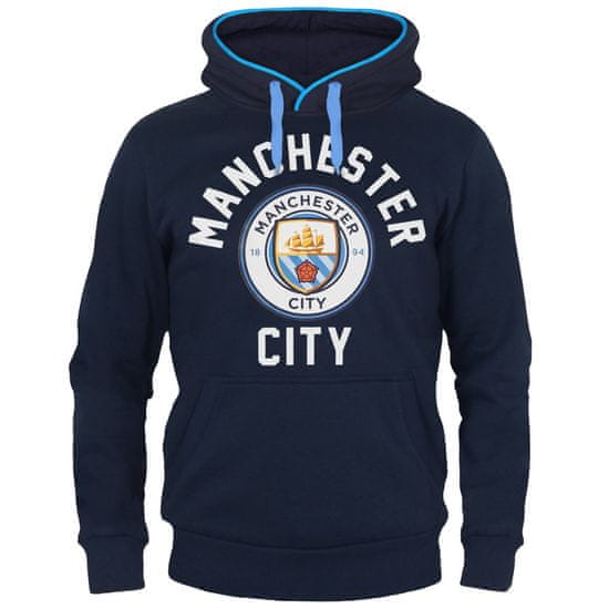 FAN SHOP SLOVAKIA Mikina Manchester City FC, kapucňa, tmavo modrá