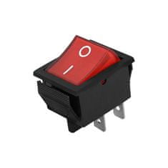 Solex Vypínač kolískový 12V/35A ON-OFF červený MK621 (30x22mm)